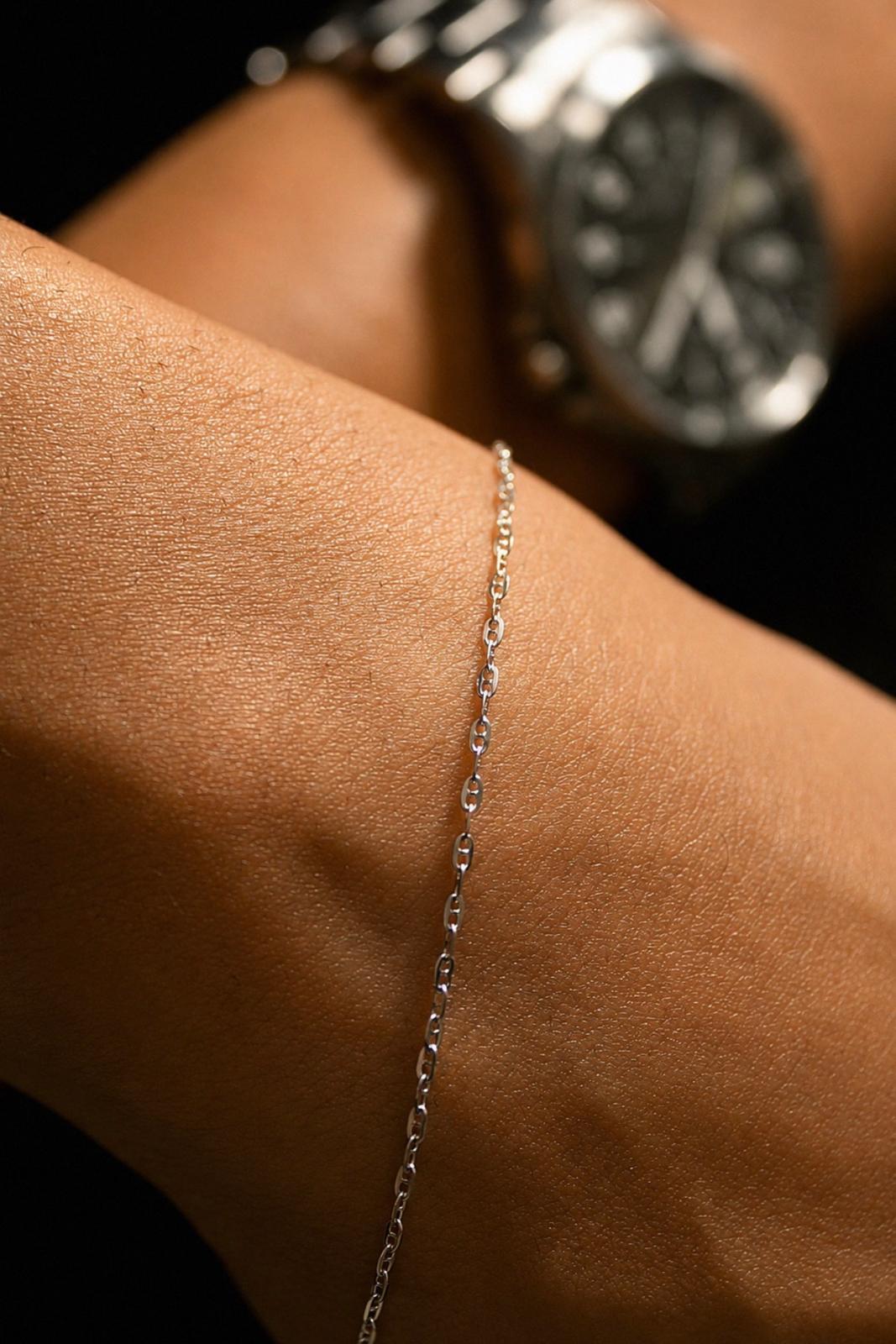 Pulseira Bronx | Prata 925 com banho de Platina