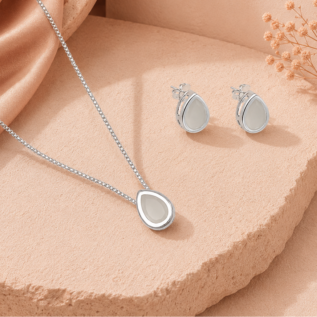 Conjunto Lírio | Banho Premium de Prata 925