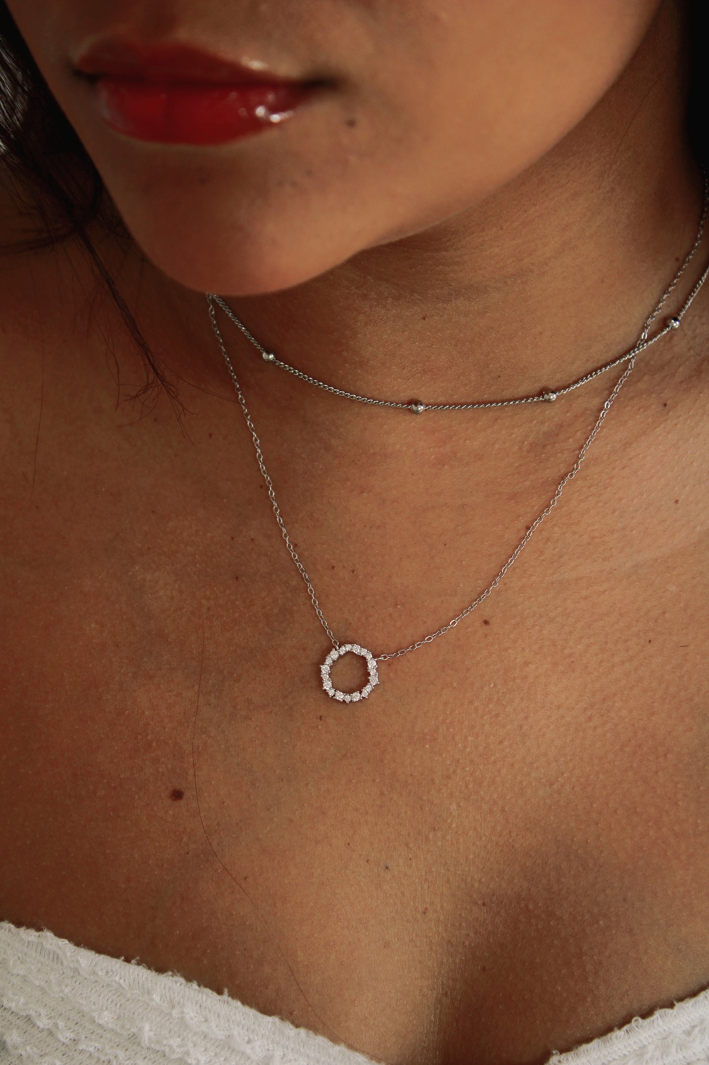 Colar Ciclo | Prata 925 com Banho de Ouro Branco 14k