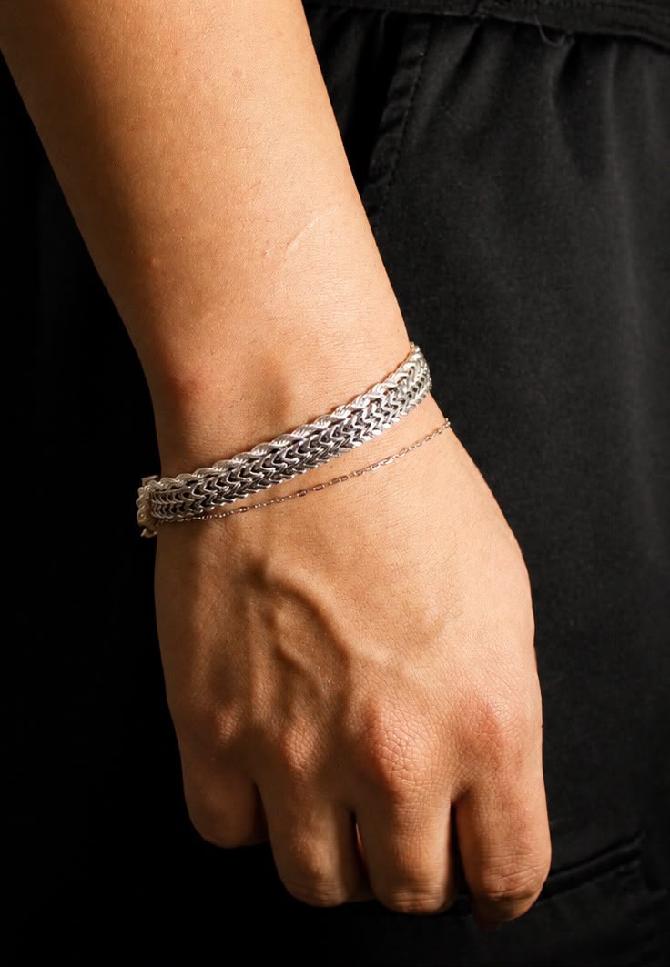 Pulseira Bronx | Prata 925 com banho de Platina
