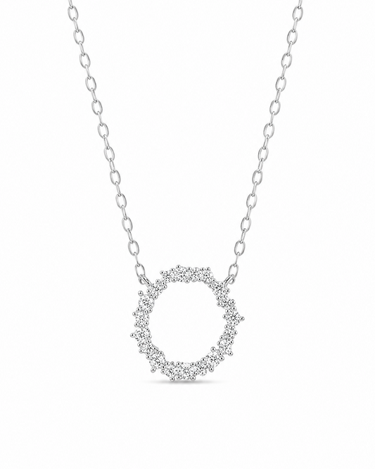 Colar Ciclo | Prata 925 com Banho de Ouro Branco 14k